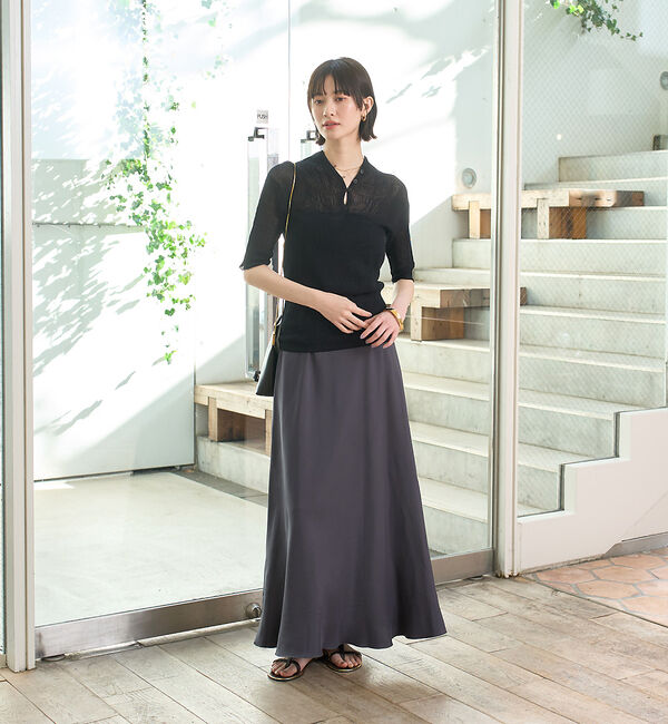 Rouge vif「両畦スリットシアーニットプルオーバー」|ニット・セーター|