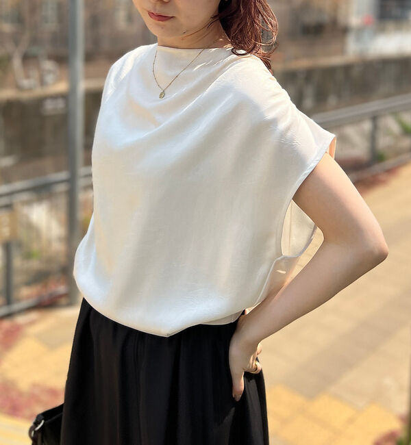 Rouge vif「【一部店舗限定】アシメドレープブラウス」|シャツ・ブラウス|