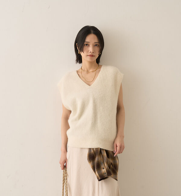 Rouge vif「フォックスウール ニットベスト」|ニット・セーター|