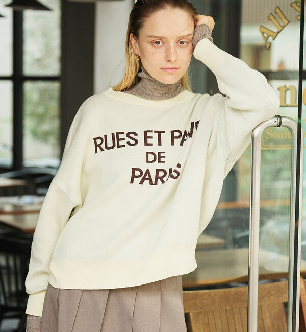 Rouge vif「【2025新色登場】ジャガードロゴニット」|ニット・セーター|イエロー