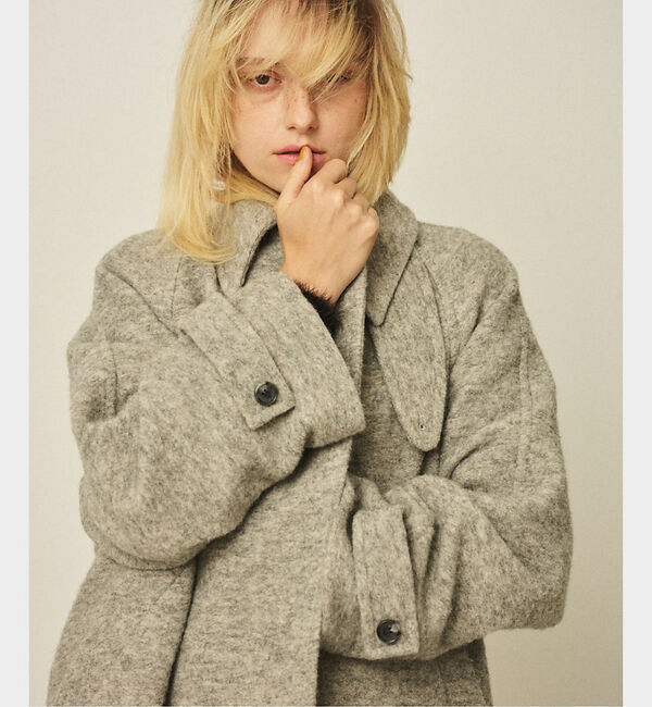 Rouge vif「【2サイズ展開】ウール混ショート丈スライバーコート」|その他|