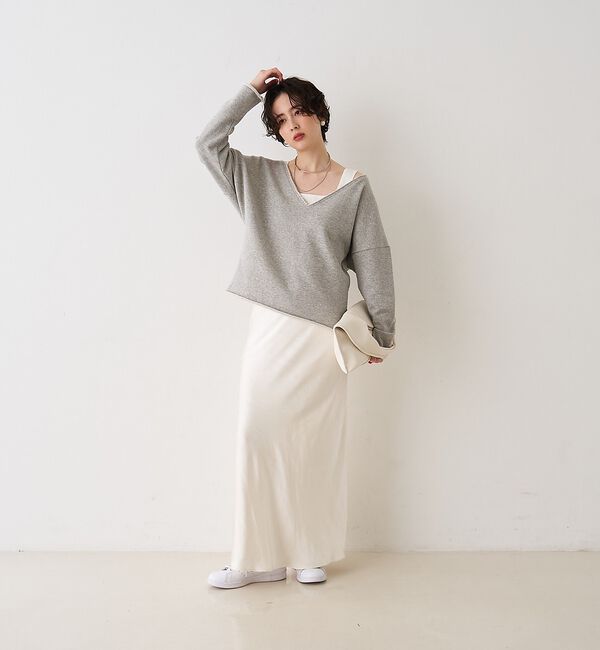 Rouge vif「サテンマーメイドイージーロングスカート【予約】」|スカート|