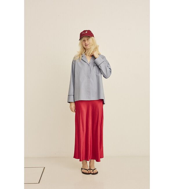 Rouge vif「サテンマーメイドイージーロングスカート【予約】」|スカート|