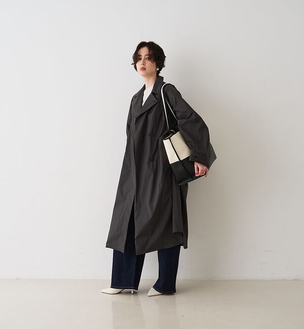 Rouge vif「NEWクリスピー撥水ライトロングコート【予約】」|ステンカラーコート|