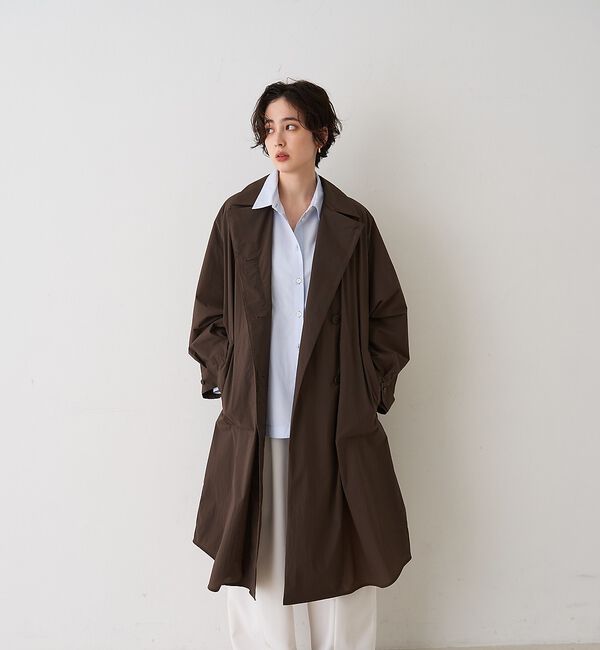 Rouge vif「NEWクリスピー撥水ライトロングコート【予約】」|ステンカラーコート|