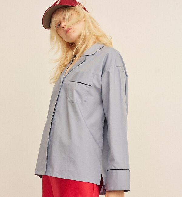 Rouge vif「【セットアップ対応】オープンカラーシャツ【予約】」|シャツ・ブラウス|サックスブルー