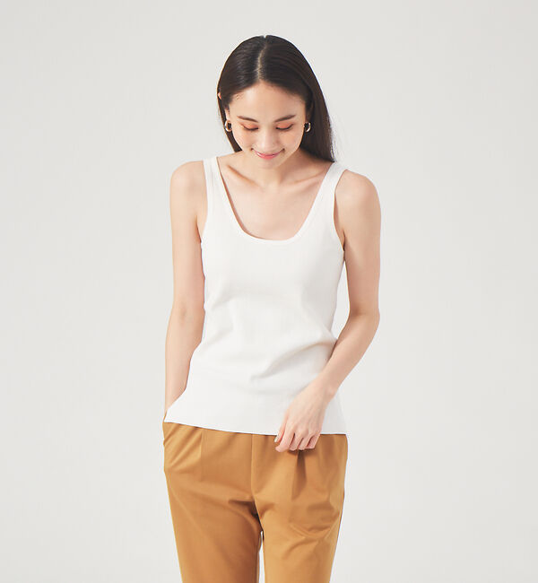 qualite「ウォッシャブル2WAYタンクトップ」|キャミソール|