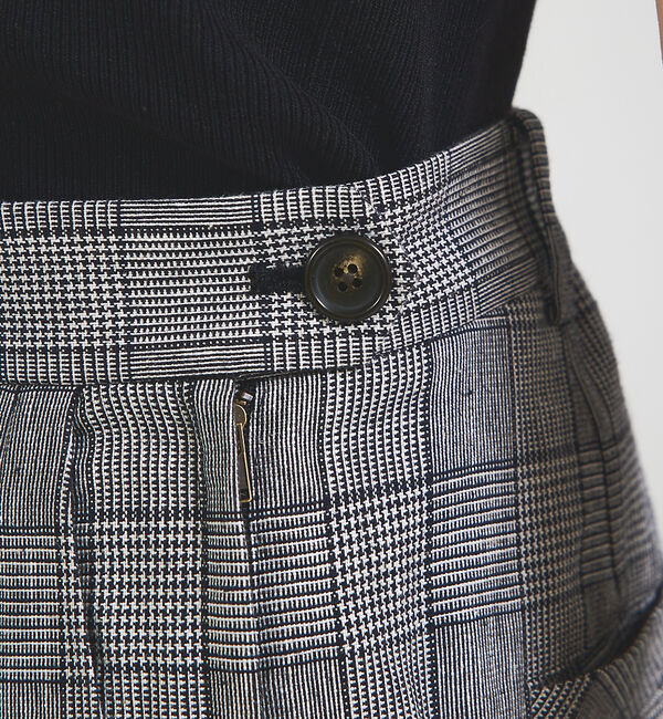 qualite「【セットアップ対応】リネングレンチェックパンツ」|その他|