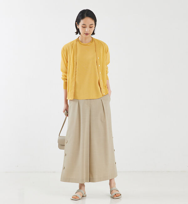 qualite「【アンサンブル対応】シアーコットンハイゲージカーデ」|カーディガン|