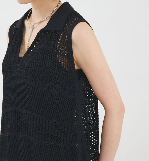 qualite「かぎ針風ニットワンピース」|ワンピース|