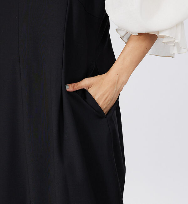 qualite「ウールトロVネックワンピース」|ワンピース|