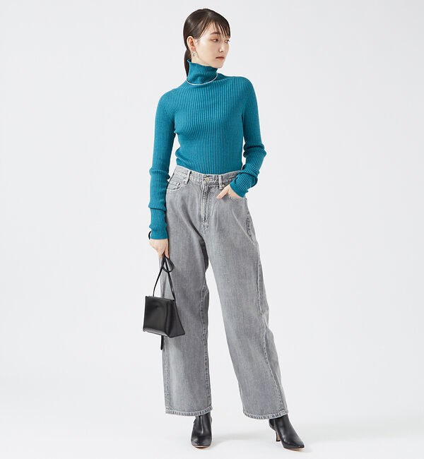 qualite「【日本製/2024AW】シームレスタートルニット」|ニット・セーター|