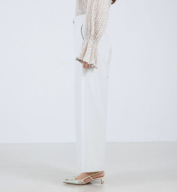 qualite「ワイドフレアーラメデニム」|デニム|