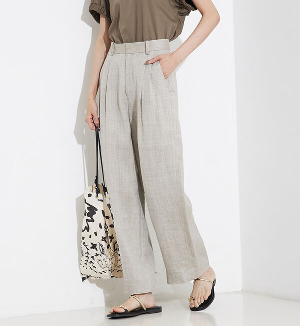 qualite「【セットアップ対応】ミックスカラーラミーパンツ」|その他|グレージュ