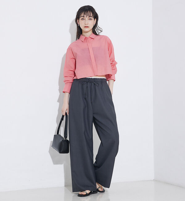 qualite「コットンシアークロップドシャツ」|シャツ・ブラウス|