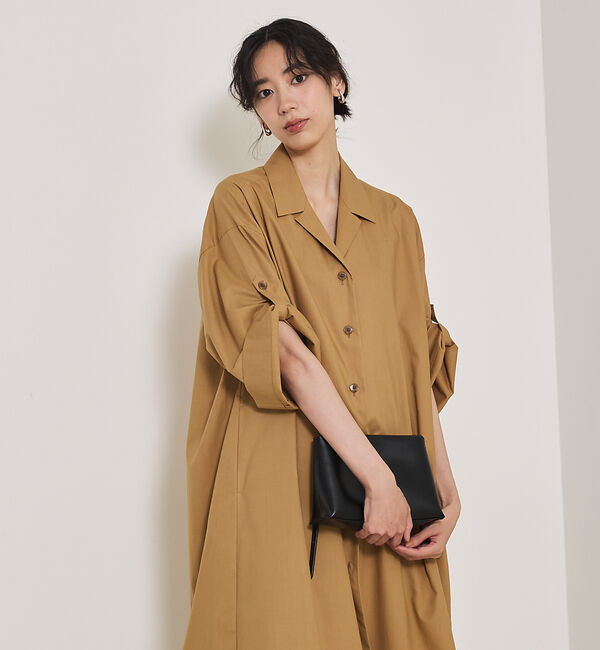 qualite「ダンプシャツワンピース」|ワンピース|