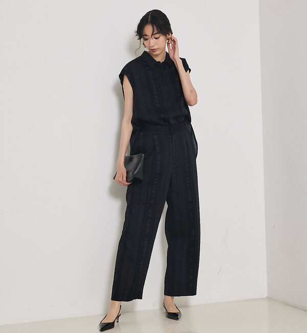 qualite「【セットアップ対応】キュプラストライプスキッパーシャツ」|シャツ・ブラウス|