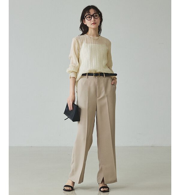 qualite「【日本人向けにこだわった美形フレーム】UVカットクリアボストンメガネ【予約】」|メガネ|