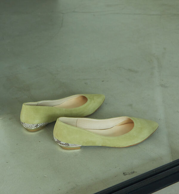 AU BANNISTER「【累計1万足突破！】ボロネーゼ カッター フラットパンプス」|パンプス|グリーン