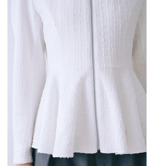 SELFIST「ペプラムカットツイードジャケット【予約】」|ノーカラージャケット|