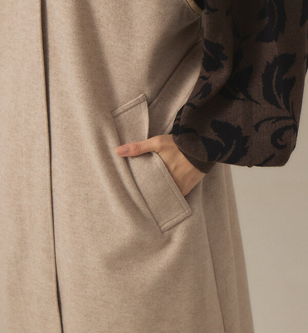 abahouse mavie「【マルチWAY】ジャージーメルトンステンカラーコート」|ステンカラーコート|
