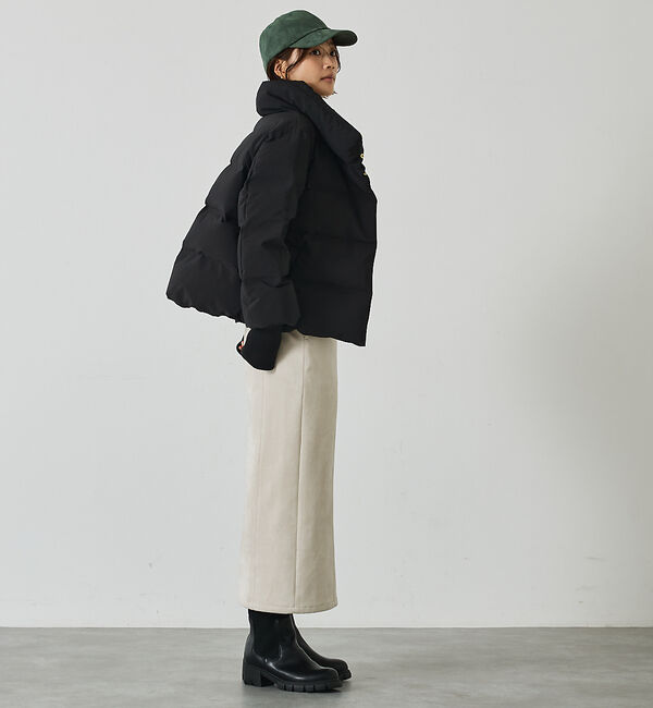 abahouse mavie「【WEB Domani掲載】袖リブシームレススタンドダウン/ロングセラー/定番/」|ダウン|