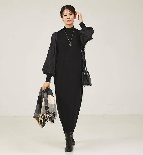 abahouse mavie「【大人のいちまんワンピ】ニットコンビワンピース」|ワンピース|