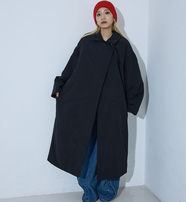 NOMINE「３WAYカラー中綿ロングコート」|ステンカラーコート|