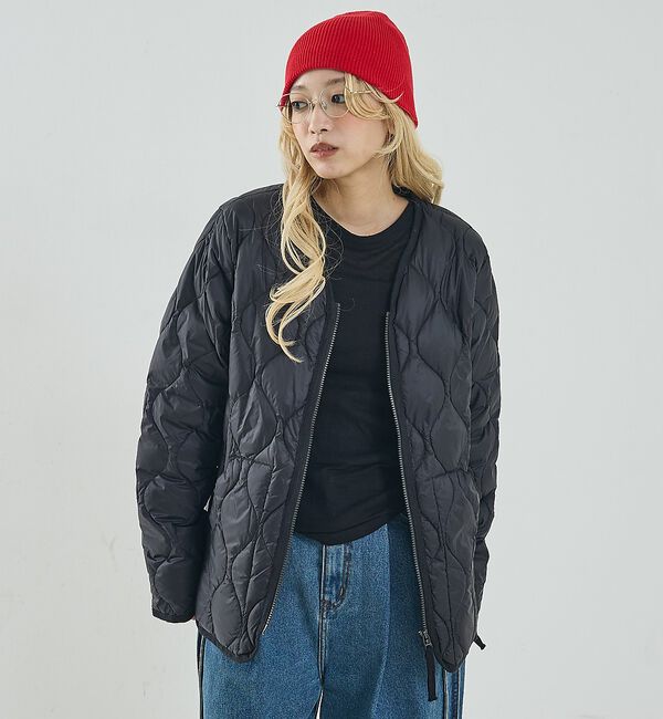 NOMINE「【TAION】ミリタリー Vネック Wジップ ダウンジャケット / ブルゾン」|ダウン|