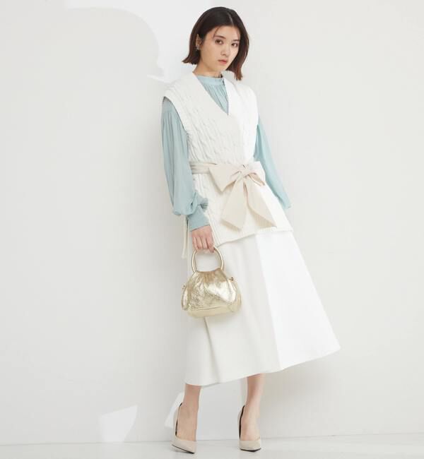 TIARA「ケーブルリボンニット」|ニット・セーター|ホワイト