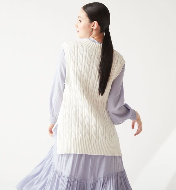 TIARA「ケーブルリボンニット」|ニット・セーター|