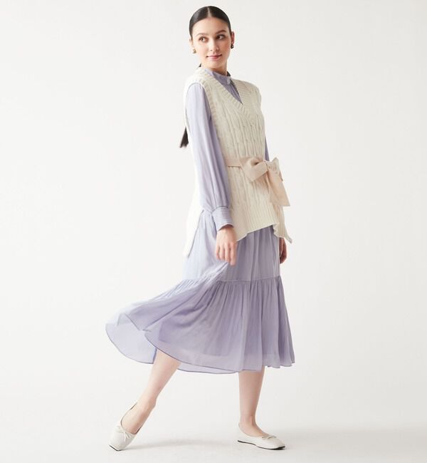 TIARA「ケーブルリボンニット」|ニット・セーター|