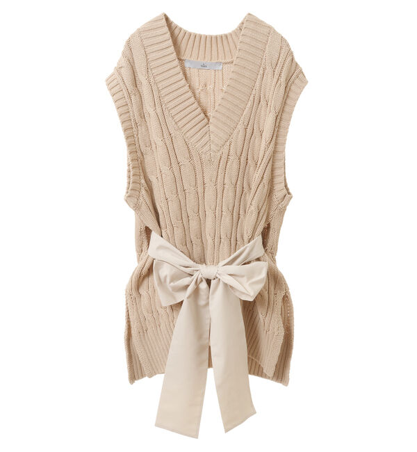 TIARA「ケーブルリボンニット」|ニット・セーター|