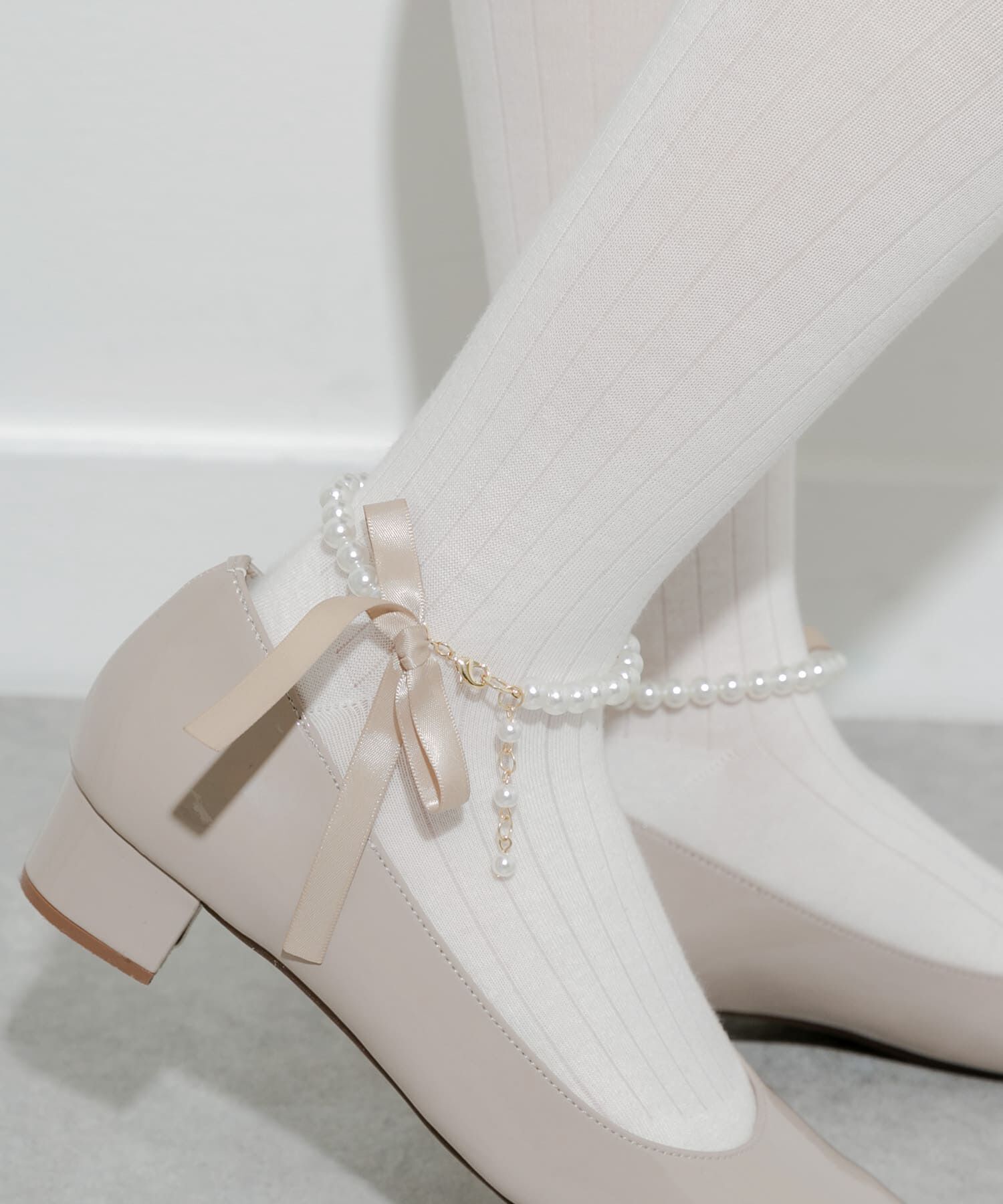 SMELLY「『WEB/一部店舗限定』パールリボンアンクレット」|アンクレット|