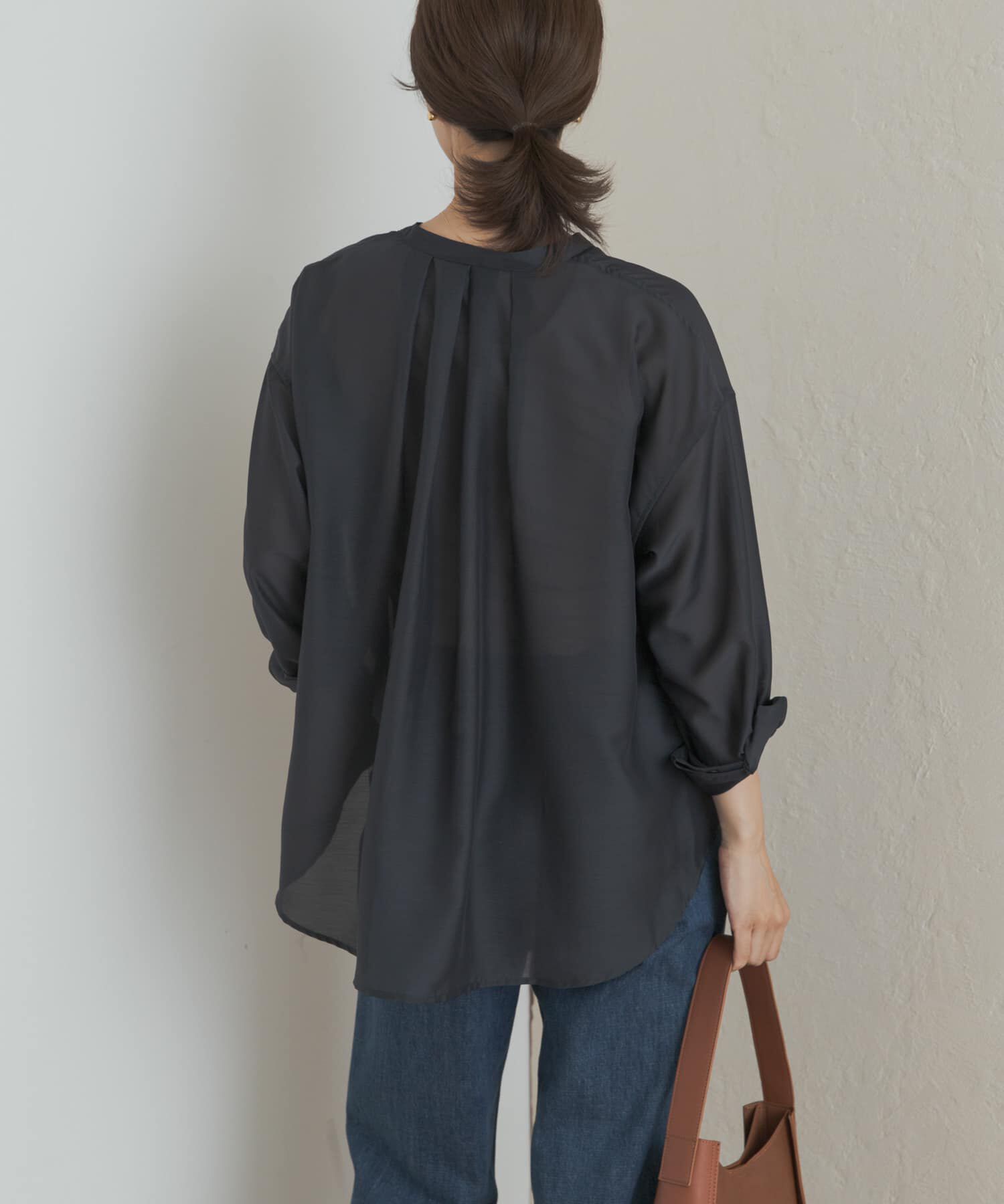 URBAN RESEARCH DOORS「シアーバンドカラーシャツ」|シャツ・ブラウス|