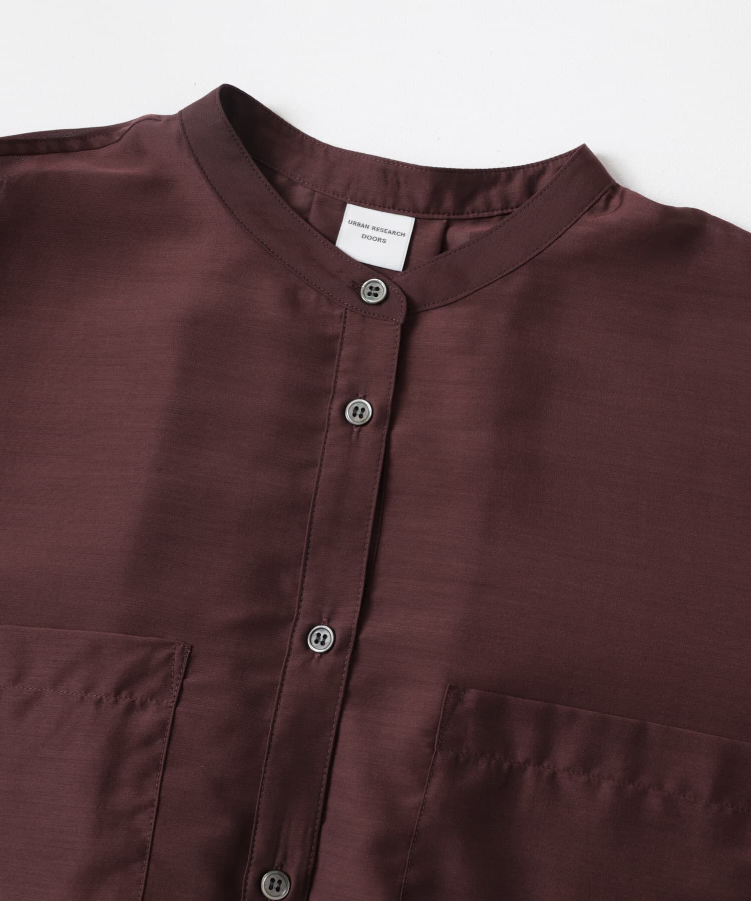 URBAN RESEARCH DOORS「シアーバンドカラーシャツ」|シャツ・ブラウス|