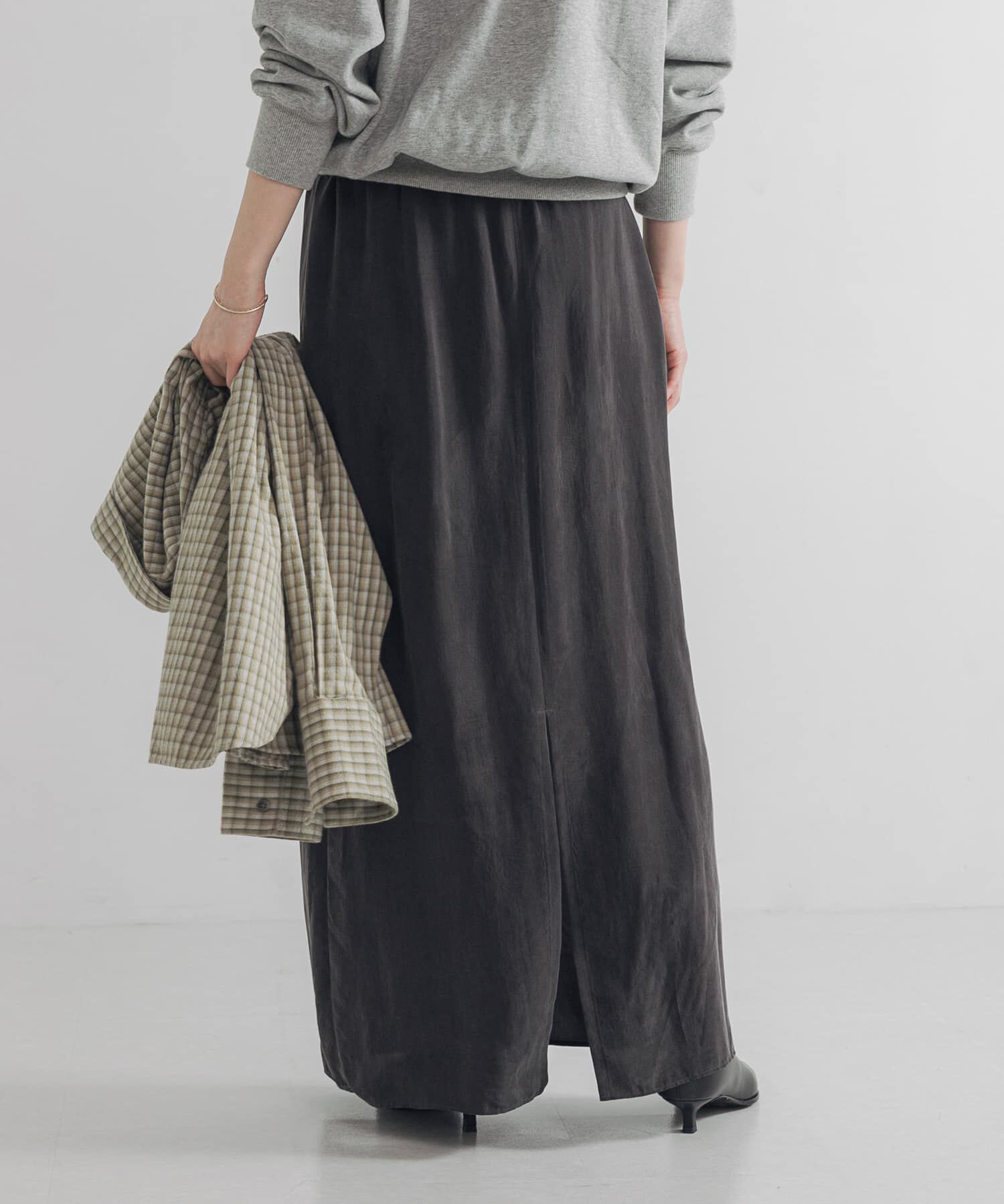 URBAN RESEARCH「キュプラギャザーIラインスカート」|スカート|