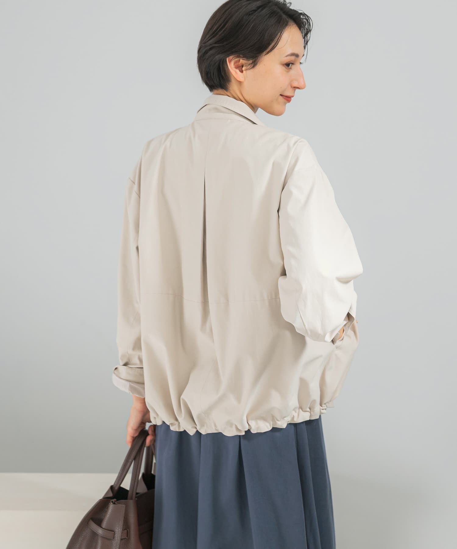 URBAN RESEARCH ROSSO「撥水スタンドカラーミドルコート」|ノーカラーコート|