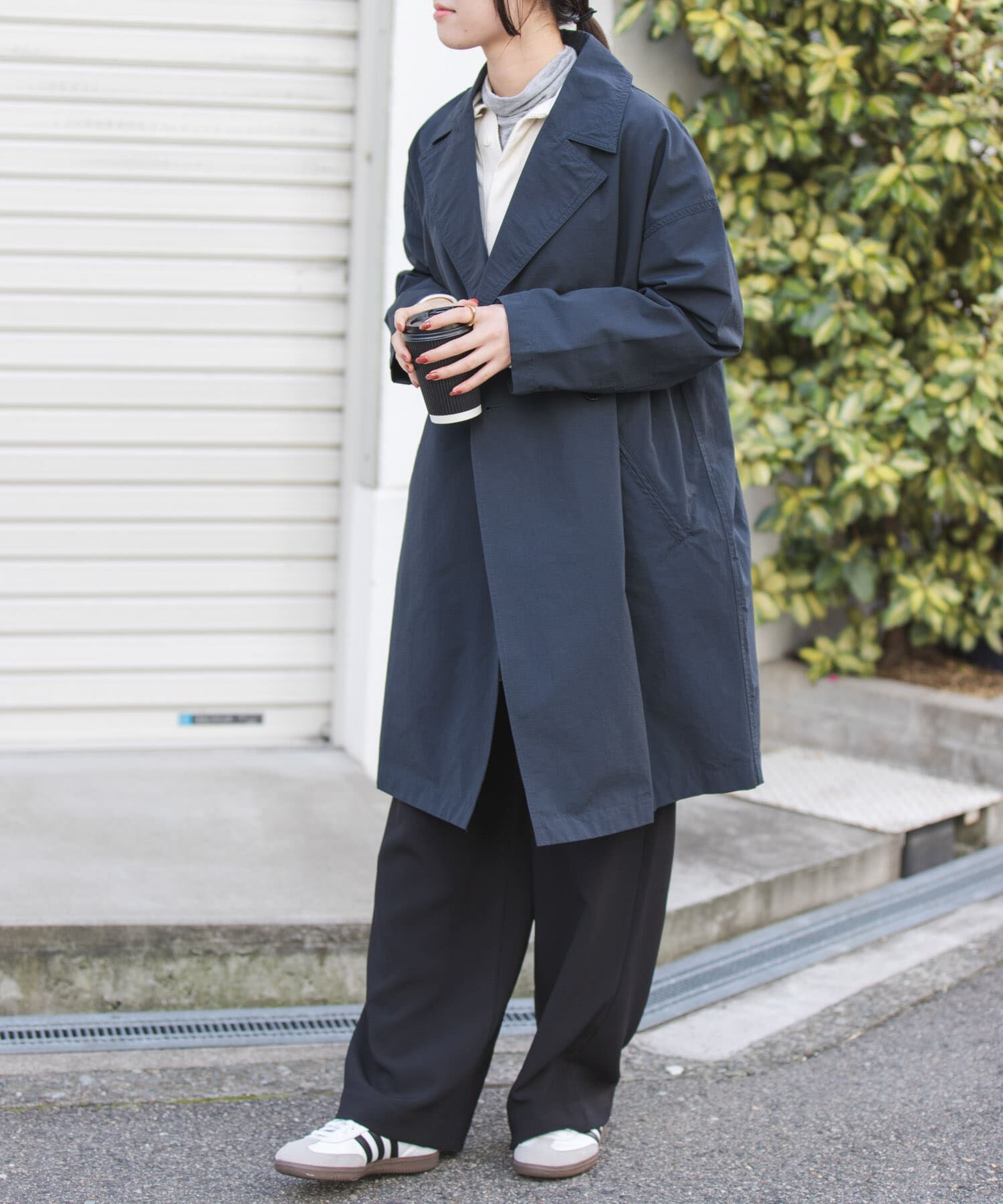 URBAN RESEARCH DOORS「FORK&SPOON　オーバーライトミドルコート」|ノーカラーコート|