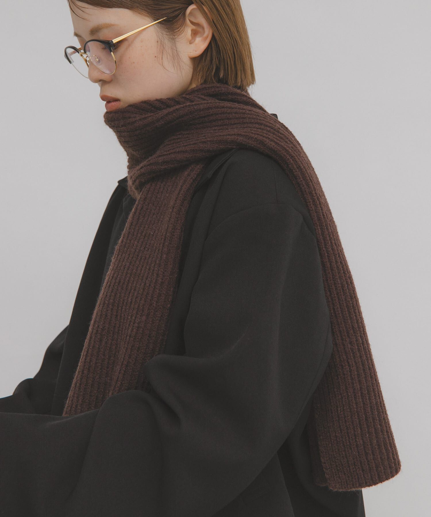  「リブニットマフラー」|マフラー|