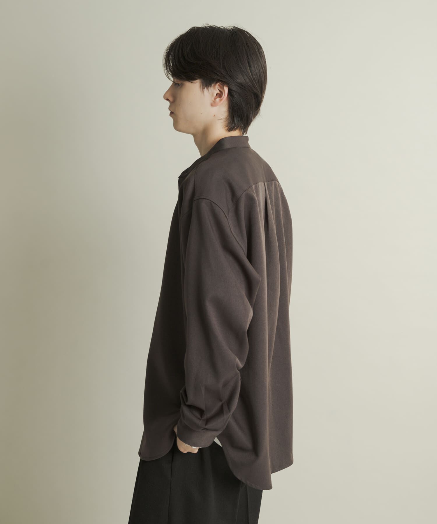 SENSE OF PLACE by URBAN RESEARCH「ウールライクバンドカラールーズシャツ」|シャツ・ブラウス|