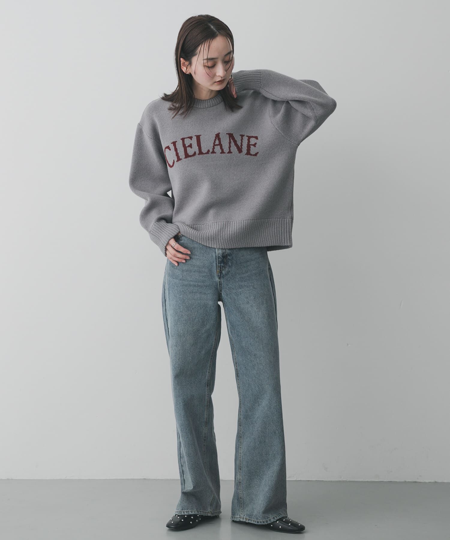 SENSE OF PLACE by URBAN RESEARCH「『洗濯可』ジャガードロゴニット」|ニット・セーター|