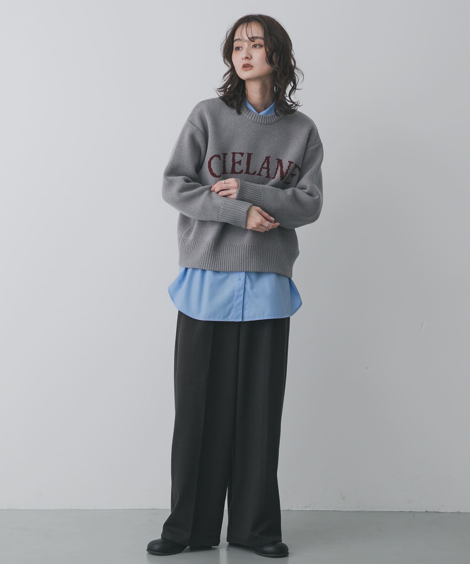 SENSE OF PLACE by URBAN RESEARCH「『洗濯可』ジャガードロゴニット」|ニット・セーター|