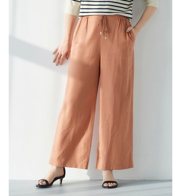 le.coeur blanc「《手洗い可能》レーヨン麻イージーパンツ」|その他|