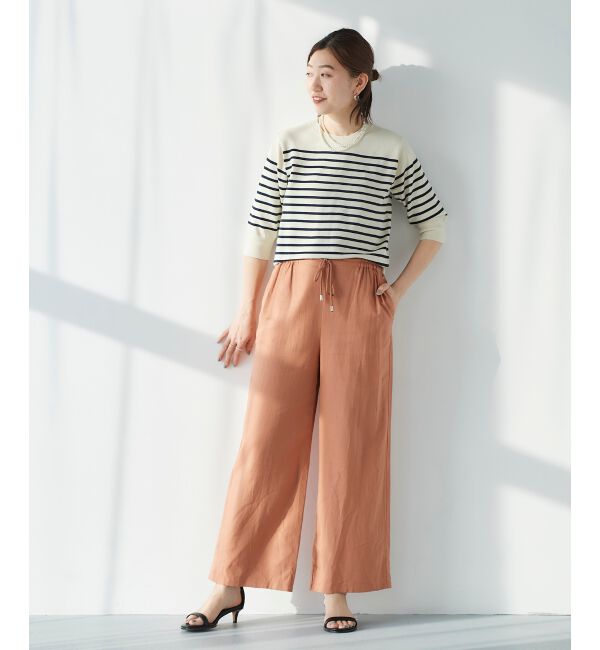 le.coeur blanc「《手洗い可能》レーヨン麻イージーパンツ」|その他|