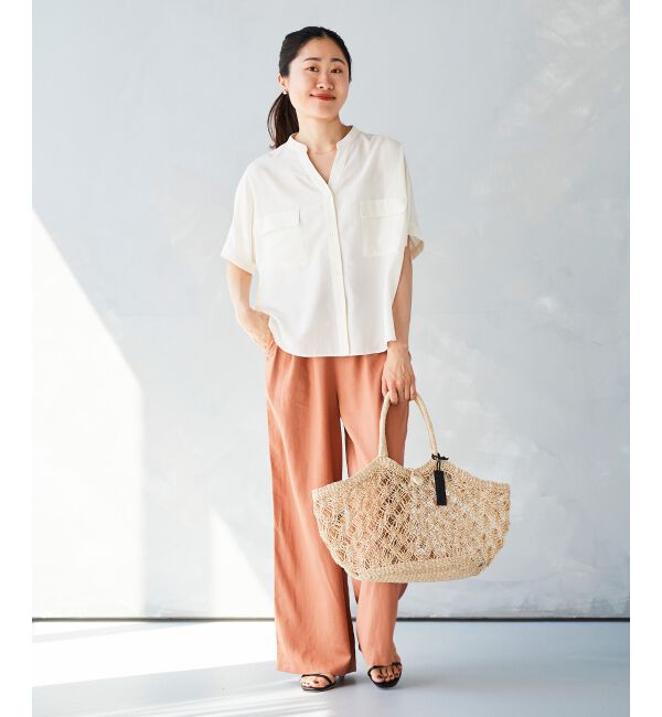 le.coeur blanc「《手洗い可能》レーヨン麻イージーパンツ」|その他|