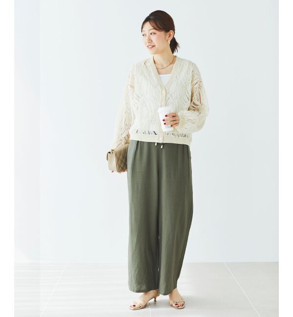 le.coeur blanc「《手洗い可能》レーヨン麻イージーパンツ」|その他|