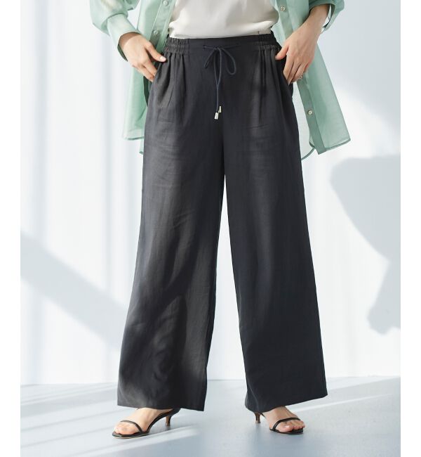 le.coeur blanc「《手洗い可能》レーヨン麻イージーパンツ」|その他|