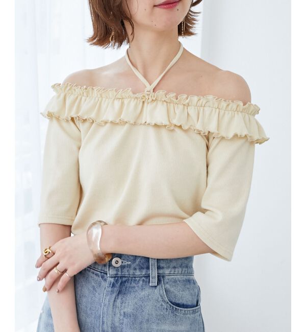  「マルチwayチョーカーフリルトップス」|Tシャツ・カットソー|