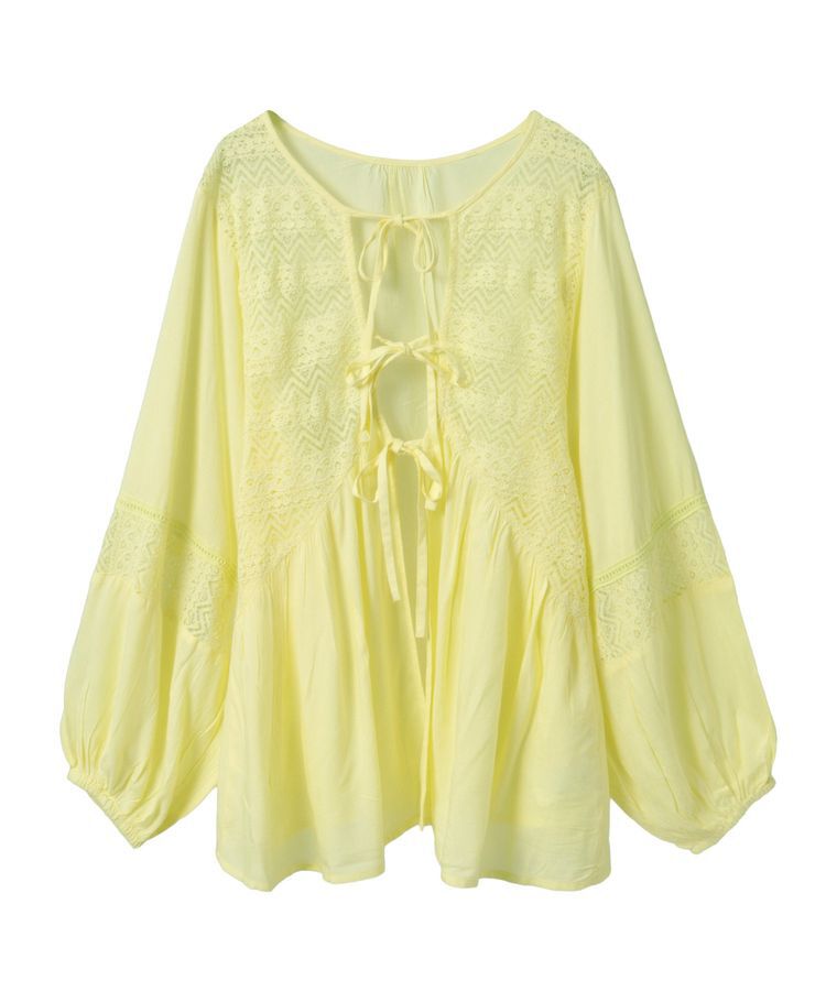 earth music&ecology「レーヨンレースデザインシャツ」|シャツ・ブラウス|